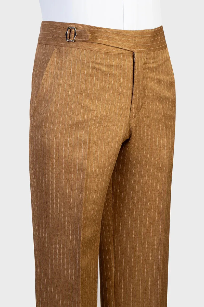 Pinstripe Shawl Lapel Two-button 2-piece Suit