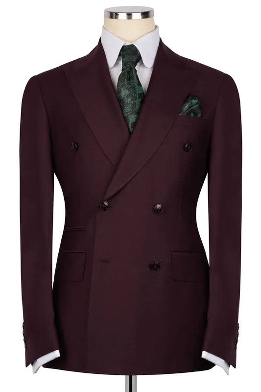 Double-breasted Peak Lapel 2-piece Suit