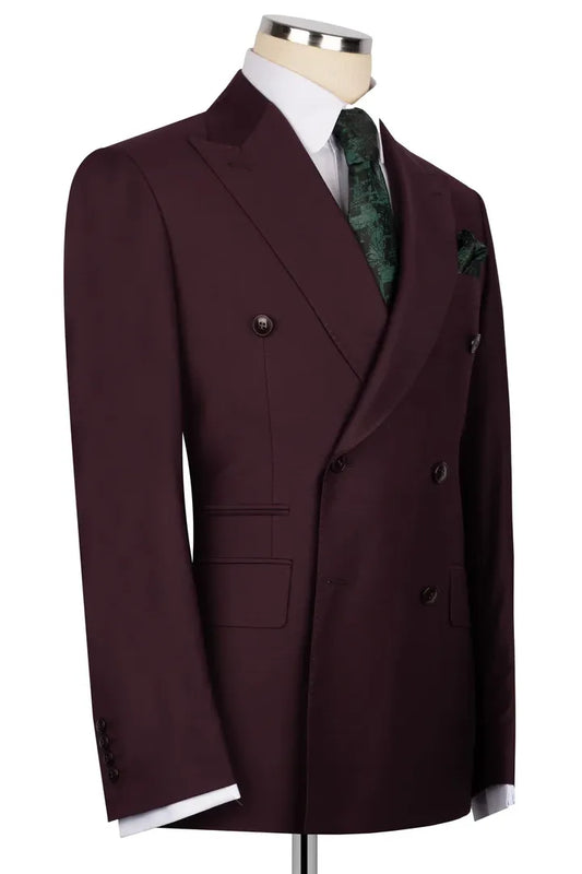 Double-breasted Peak Lapel 2-piece Suit
