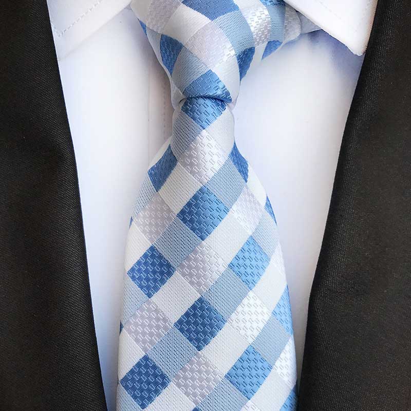 Blue & White Checkered Tie