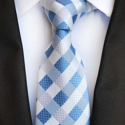 Blue & White Checkered Tie