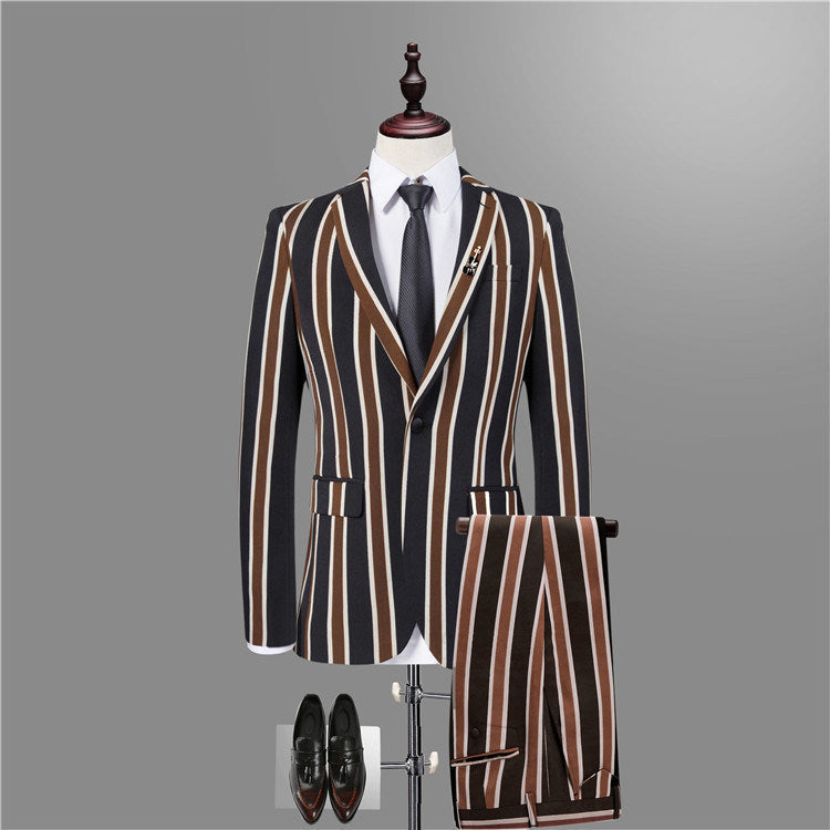 Classic Black Striped Men Suits for Prom