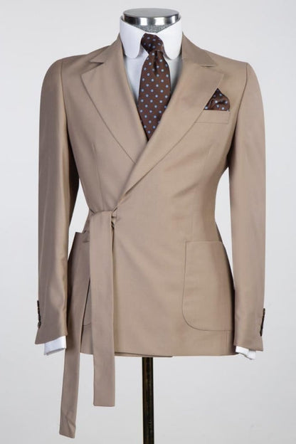 Custom 2-Pieces Khaki Prom Suits Notched Lapel