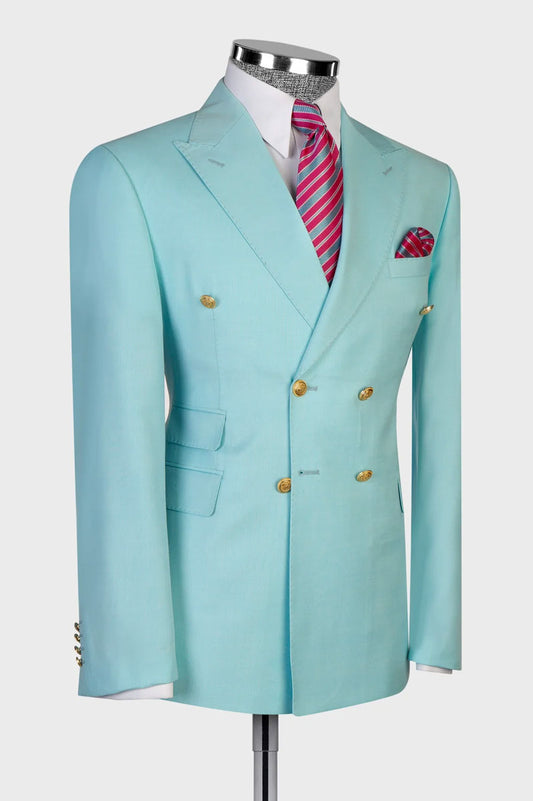 Double-breasted Peak Lapel 2-piece Suit