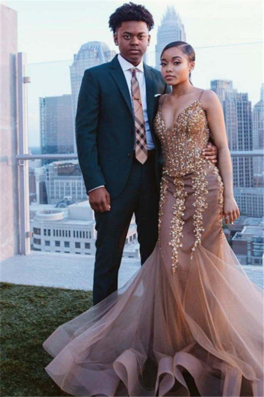 Dark Green One Button Slim Fit Suit for Prom