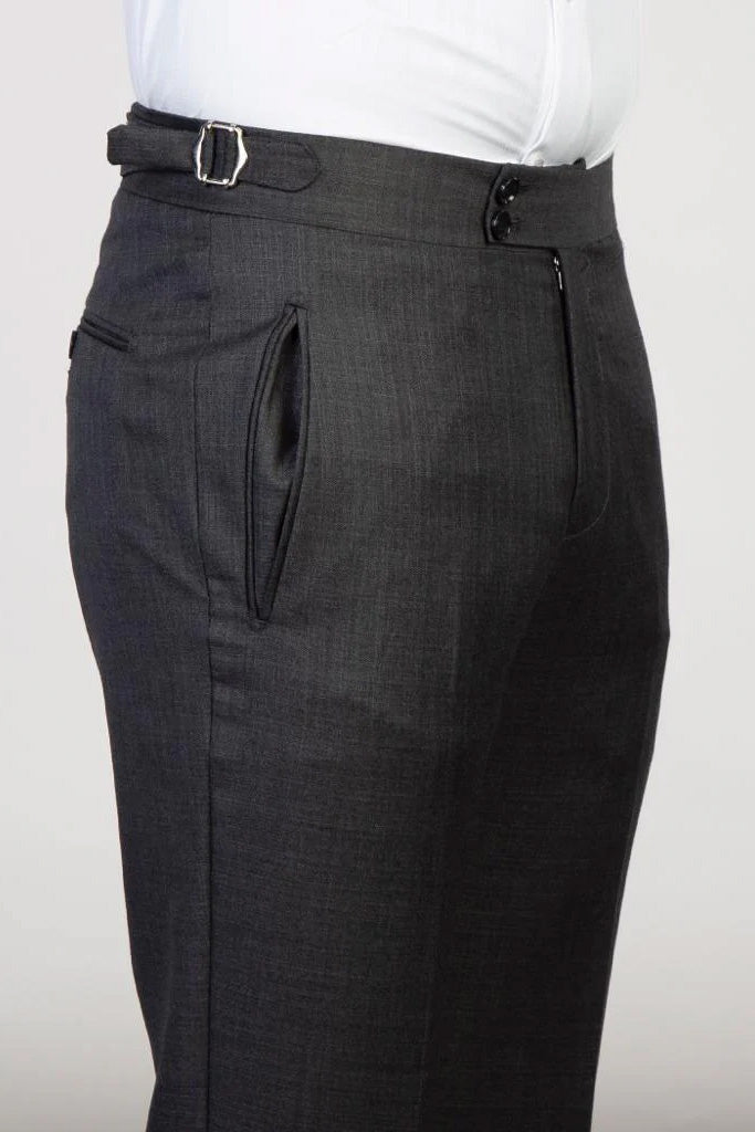 Gray Peaked Lapel Single Breasted 3-piece Formal Suit