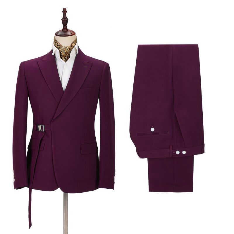 Elegant Designer Peaked Lapel Two-Pieces Men Suits