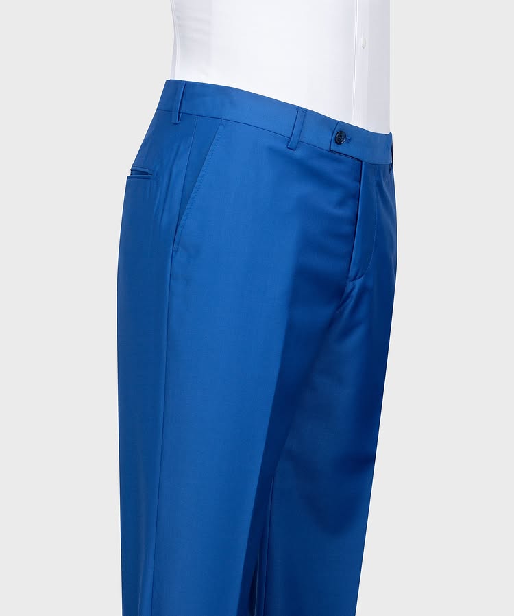Latest Peaked Lapel Royal Blue Double Breasted Suit for Prom