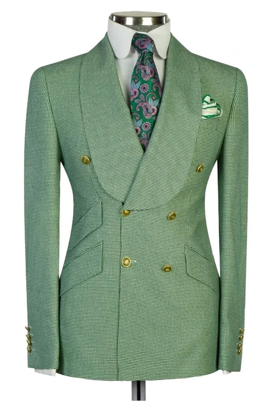 Light Green Shawl Lapel Bespoke 2-piece Prom Suits