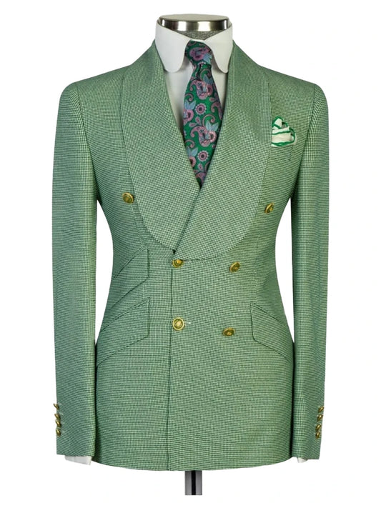 Light Green Shawl Lapel Bespoke 2-piece Prom Suits