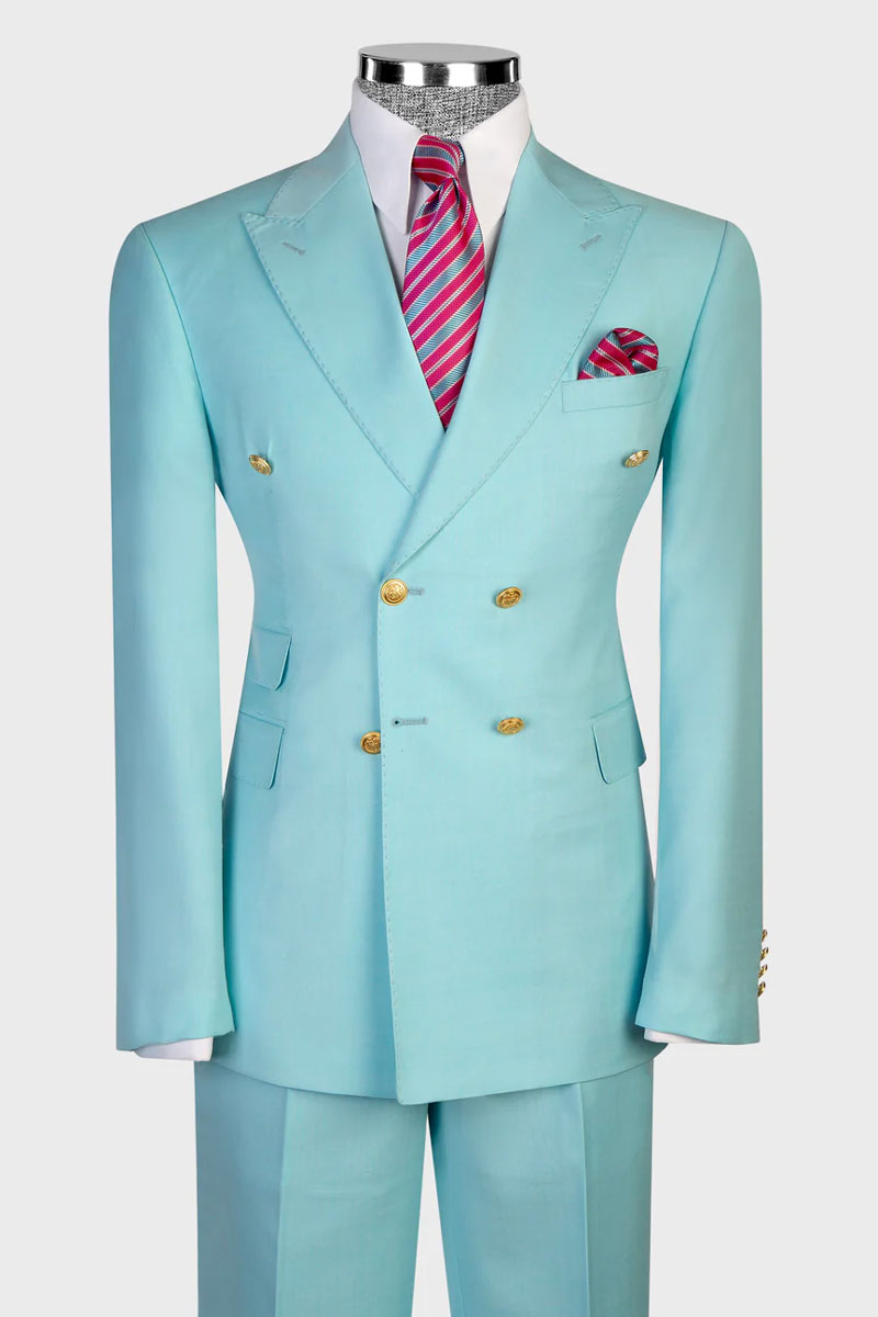 Double-breasted Peak Lapel 2-piece Suit