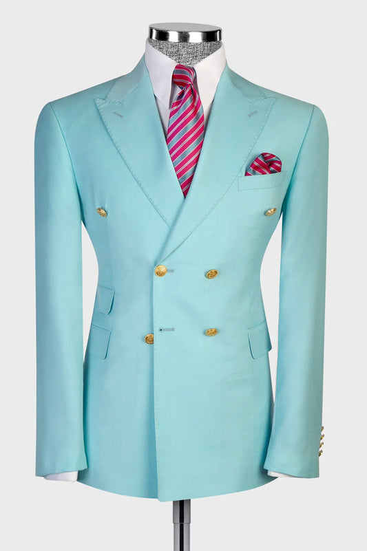 Double-breasted Peak Lapel 2-piece Suit