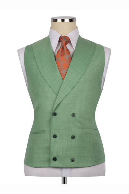 Men's Chic Peak Lapel 3-piece Suit