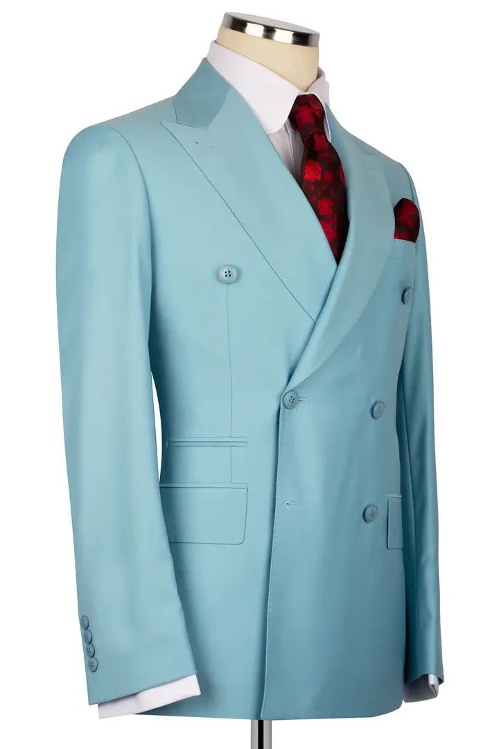 Double-breasted Peak Lapel 2-piece Suit