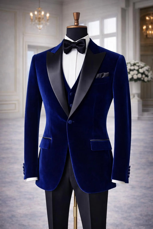 Blue Velvet 3-piece Blazer Tuxedo