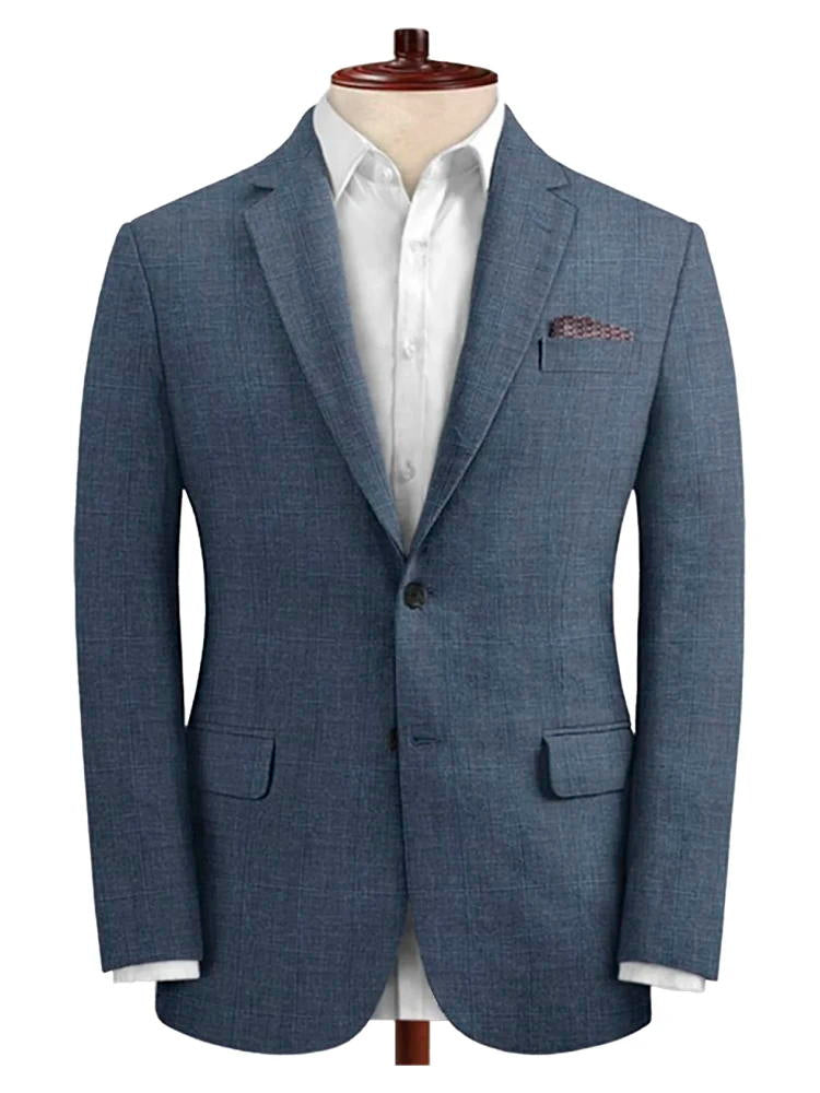 Navy Blue Business 2 Piece Single Breasted Suit