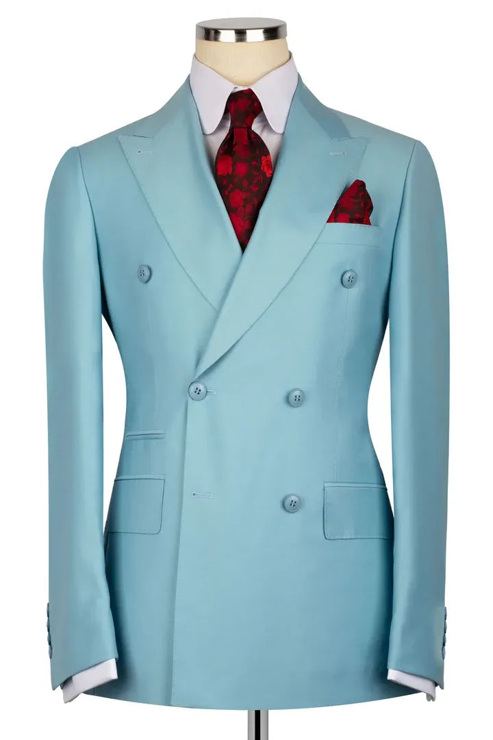 Double-breasted Peak Lapel 2-piece Suit