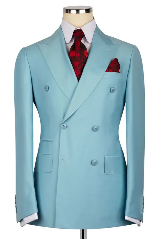 Double-breasted Peak Lapel 2-piece Suit