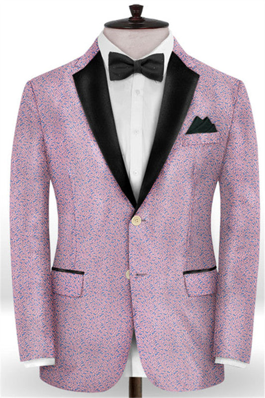 Light Pink Jacquard Prom Outfits Men 2-Pieces Suits