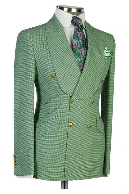 Light Green Shawl Lapel Bespoke 2-piece Prom Suits