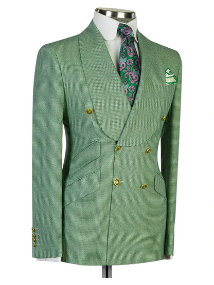 Light Green Shawl Lapel Bespoke 2-piece Prom Suits