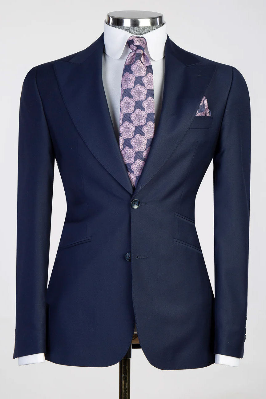 Men's Peak Label Suit in Navy