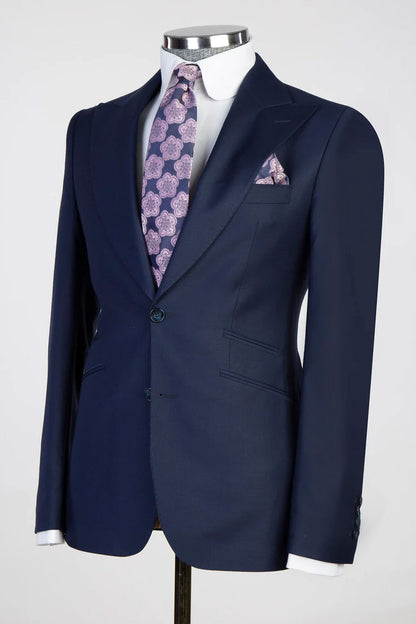 Men's Peak Label Suit in Navy