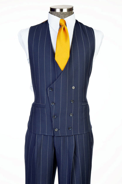 Men's Bold Striped 3-piece Suit in Navy