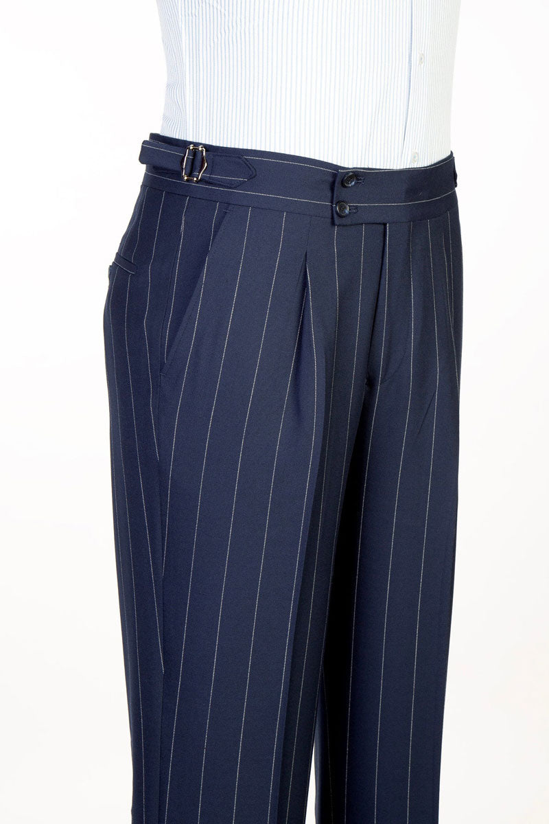 Men's Bold Striped 3-piece Suit in Navy