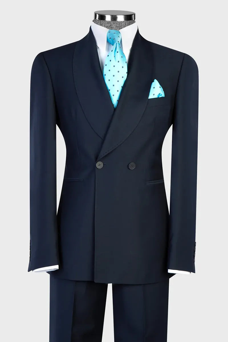 Shawl Lapel Two-button 2-piece Suit