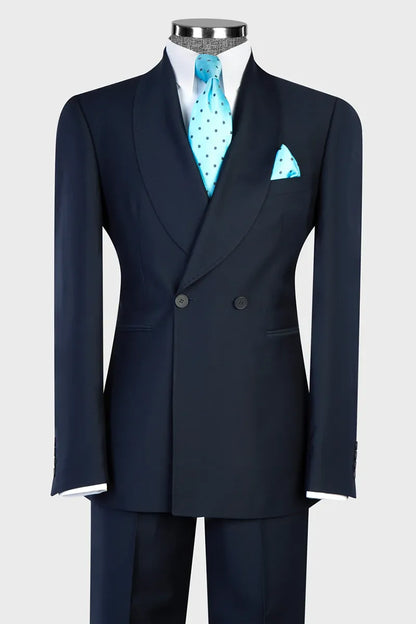 Shawl Lapel Two-button 2-piece Suit