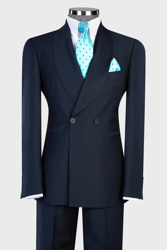 Shawl Lapel Two-button 2-piece Suit