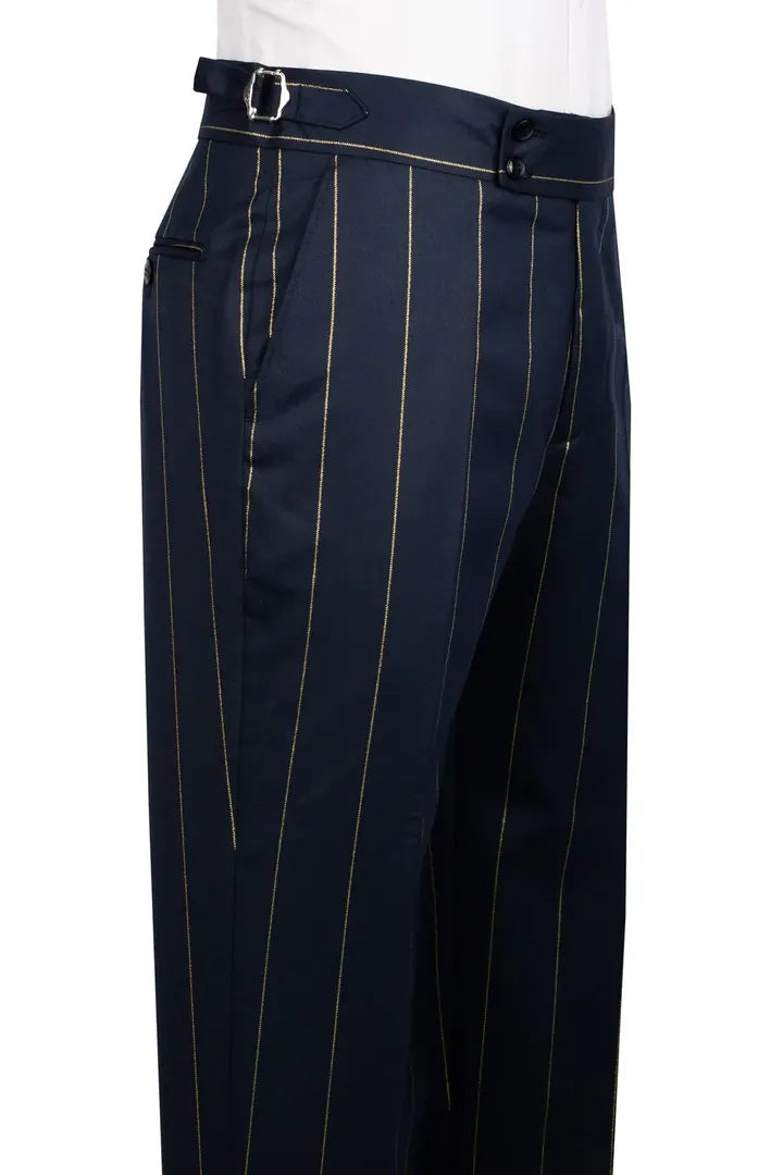 Striped Double-breasted 2-piece Suit