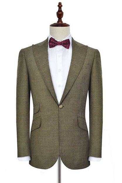 One-button Men's Suits Peak Lapel Suits for Prom