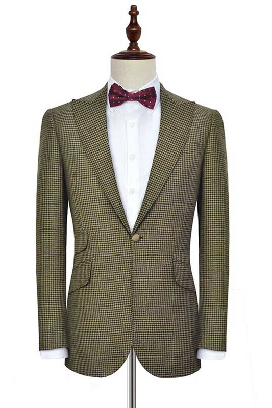 One-button Men's Suits Peak Lapel Suits for Prom