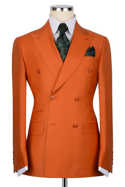 Double-breasted Peak Lapel 2-piece Suit