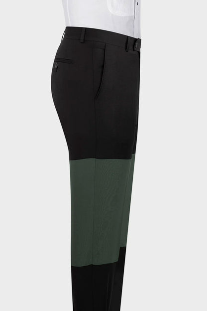 Split Two-tone Double-breasted 2-piece Suit