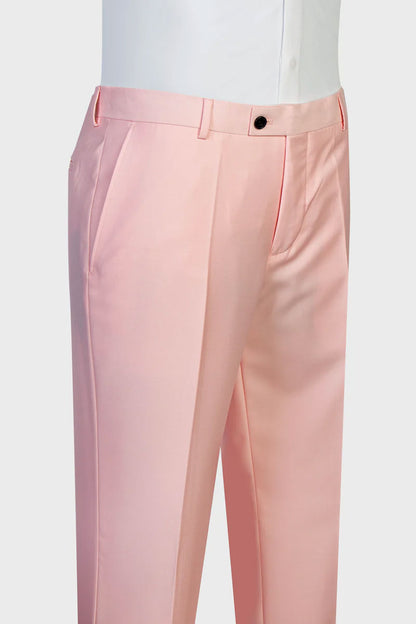 Pink Double-breasted Peak Lapel 2-piece Suit