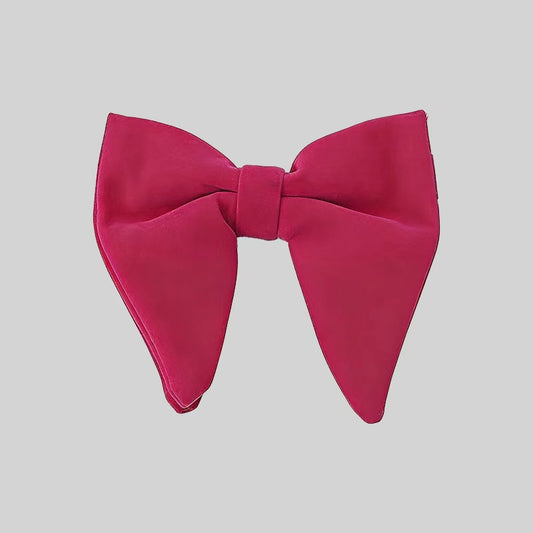 Pink Velvet Bow Tie