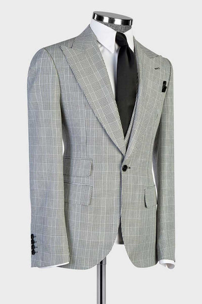 Prince of Wales Plaid 3-piece Suit