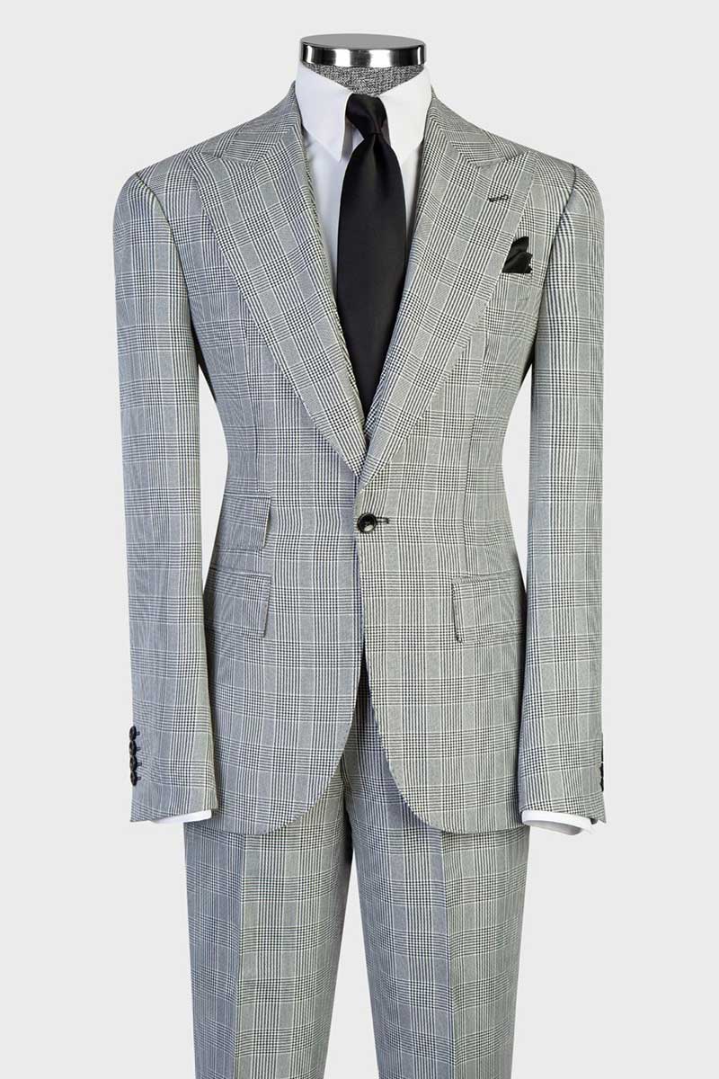 Prince of Wales Plaid 3-piece Suit