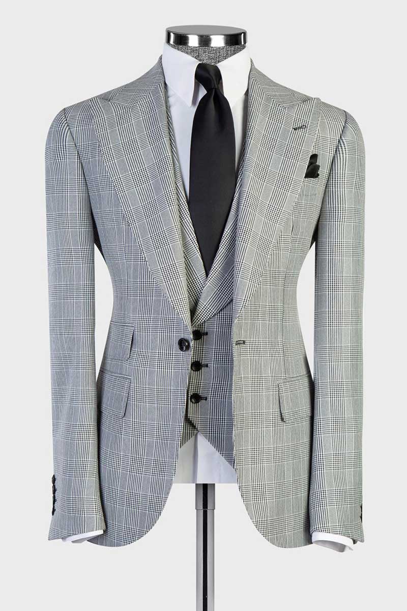 Prince of Wales Plaid 3-piece Suit