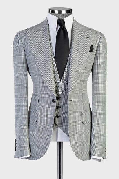 Prince of Wales Plaid 3-piece Suit