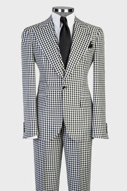 The Micro-check 3-piece Suit