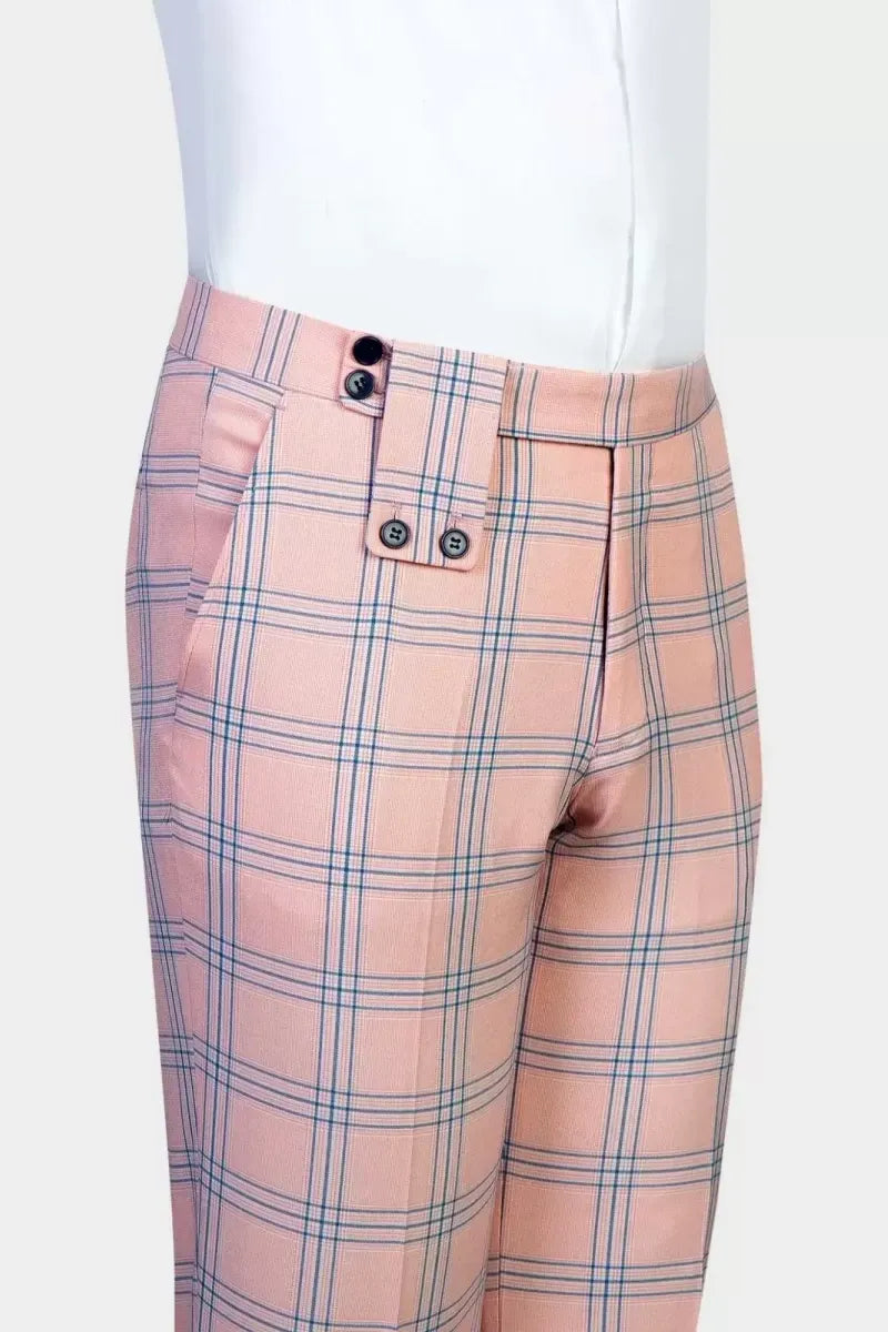 Plaid Double-breasted 2-piece Suit