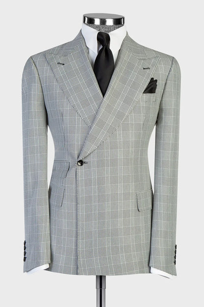 Prince of Wales Plaid One-button 2-piece Suit