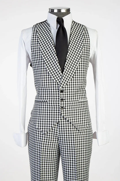 The Micro-check 3-piece Suit