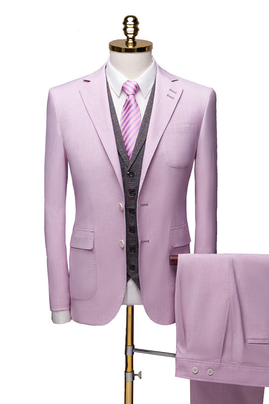 Purple Notched Lapel Suit for Prom Classic Two Pieces Tuxedo