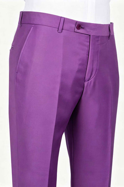 Latest Peaked Lapel Purple Double Breasted Suit for Prom