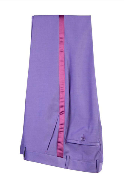 Purple 2 Piece Bespoke Peaked Lapel Tuxedo